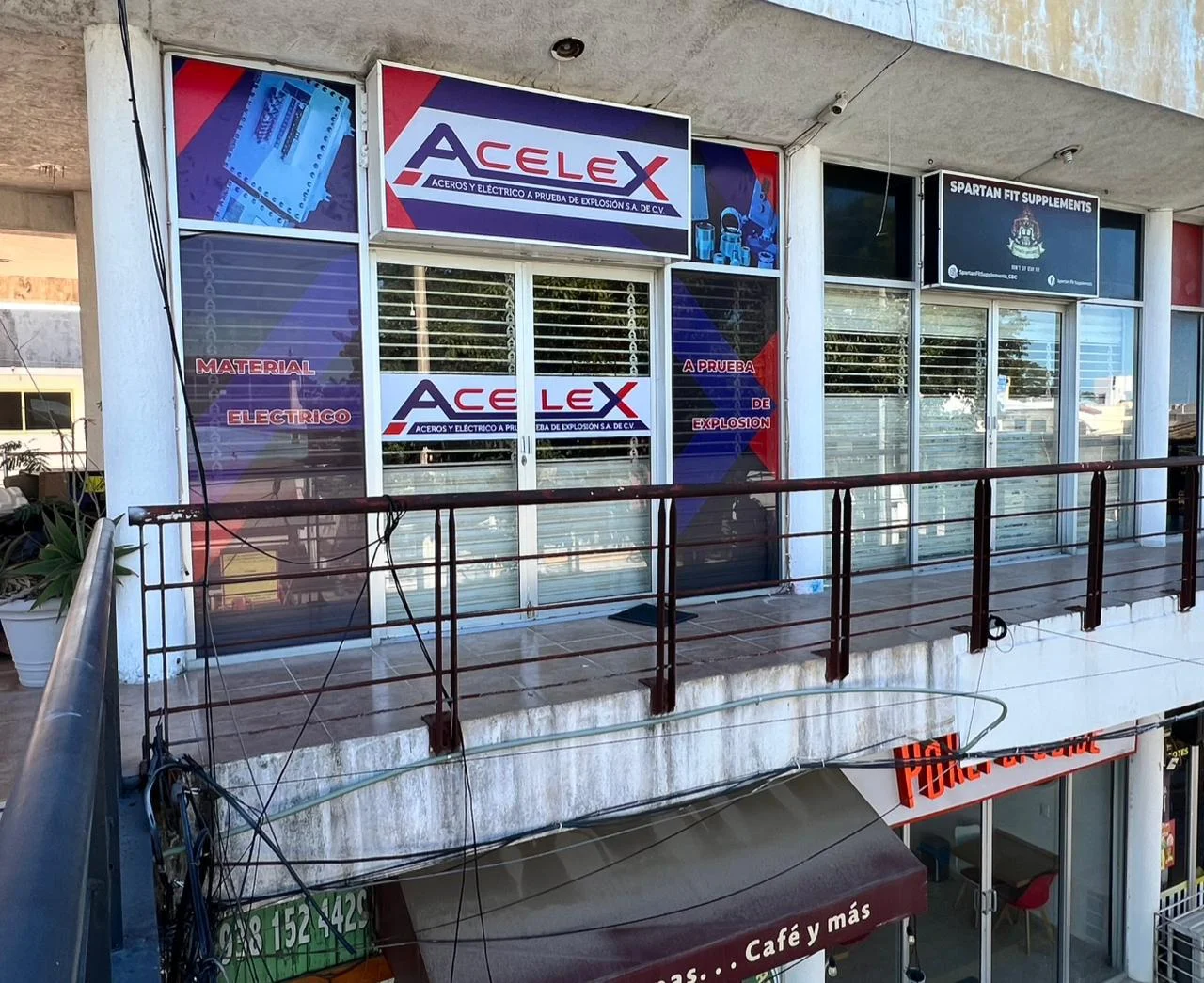 Fachada de tienda ACELEX en Ciudad del Carmen - Material eléctrico a prueba de explosión